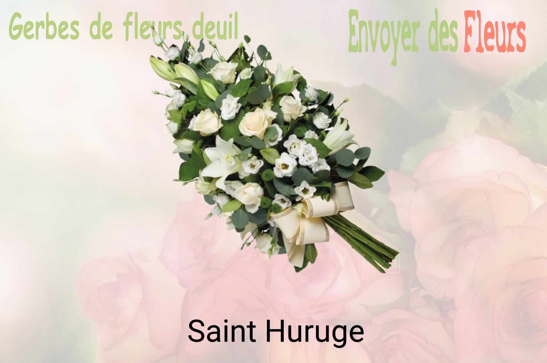 Gerbe de fleurs de deuil livrée à Saint-Huruge